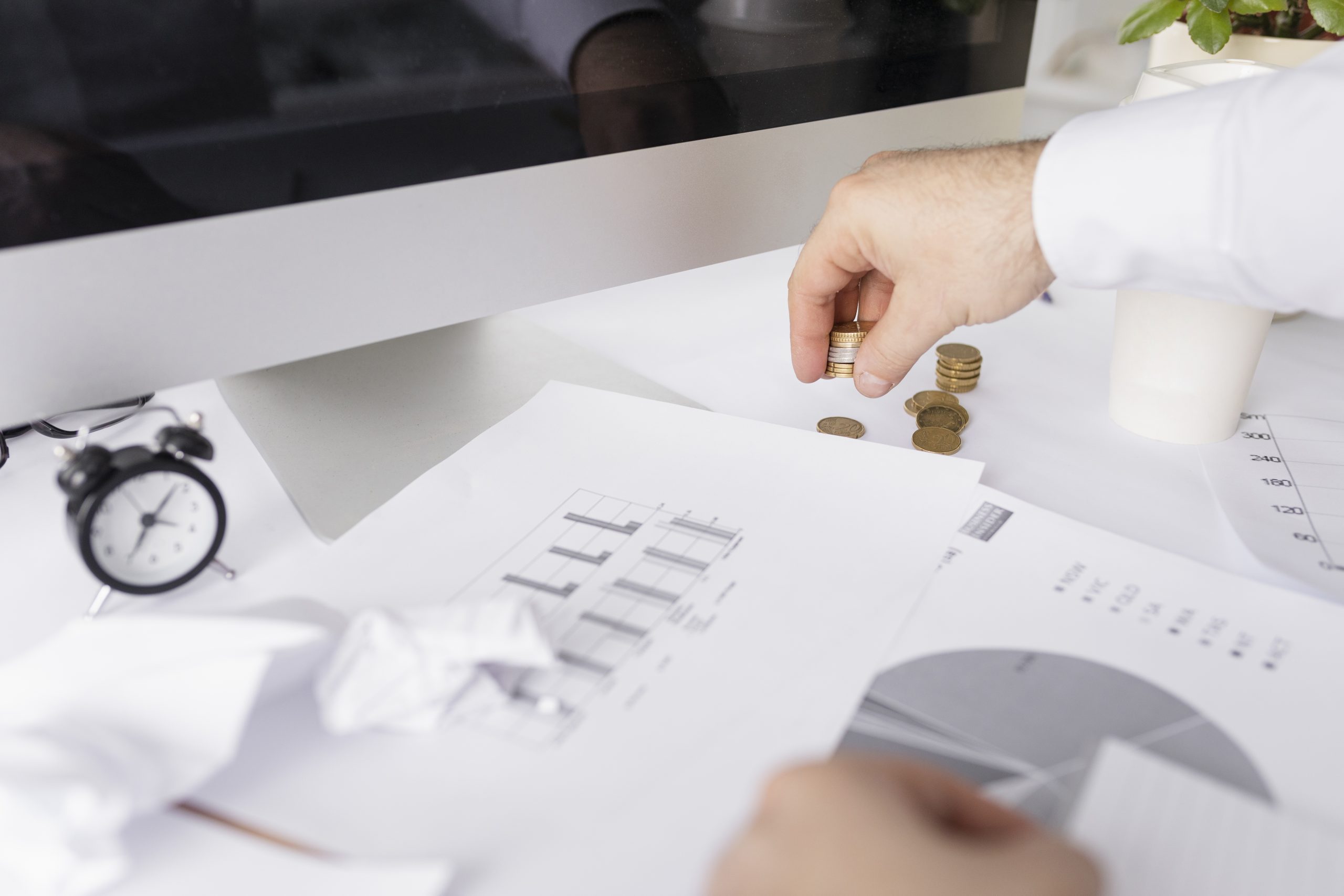 man-working-graphics-his-desk